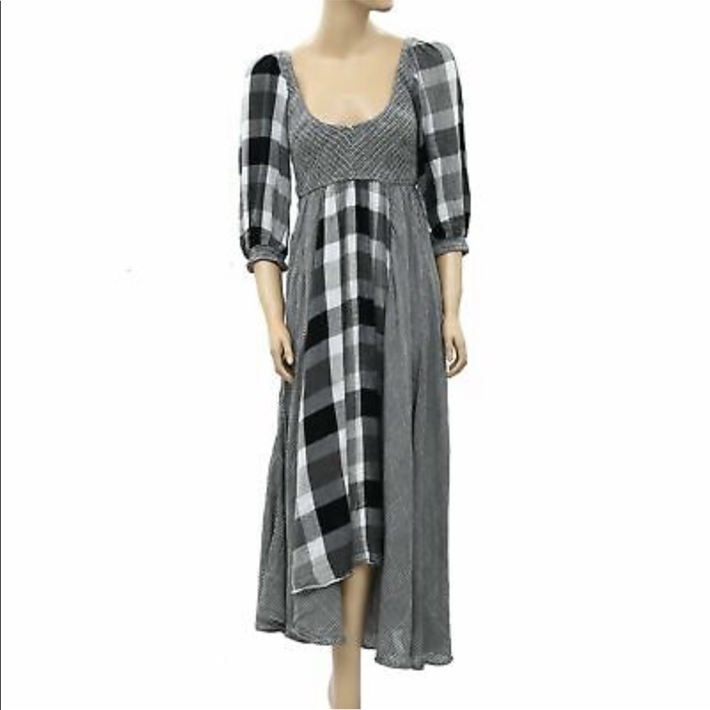 Free People Old Friends Checked Maxi dress